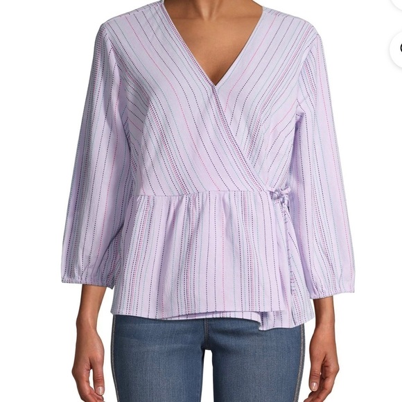 Time and Tru Wrap Blouse Size Extra Large - Picture 9 of 11